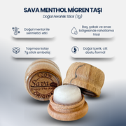 Migren ve Baş Ağrısı İçin Doğal Ferahlık Stick – Sava Mentol Migren Taşı (7g)